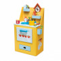 KROOOM KITCHEN PLAYSET PRINTED CARDBOARD AND WOODEN ACCESSORIES