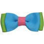 turquoise NO SLIPPY HAIR CLIPPY DEVYN COLOUR BLOCK BOW TIE PINCH CLIP 