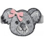 NO SLIPPY HAIR CLIPPY WINNIE SILVER KOALA PINCH CLIP