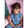 COCO & GINGER DRESS CINNAMON ASTER OCEAN BLUE 