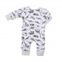 FOX AND FINCH DENVER DINOSAUR ZIP L/S ROMPER 