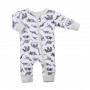 FOX AND FINCH DENVER DINOSAUR ZIP L/S ROMPER 