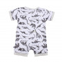 FOX AND FINCH DENVER S/S DINOSAUR ZIP ROMPER 