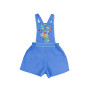 COCO & GINGER POMME PLAYSUIT PERIWINKLE W COLOUR HAND STITCH