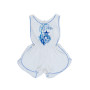 COCO & GINGER POET SUNSUIT EGGSHELL BLUE PAGODA HAND STITCH