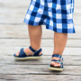 SALTWATER SUN-SAN SEA WEES NAVY BABY SANDALS