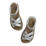 SALTWATER SUN-SAN SWIMMER SILVER SANDALS 