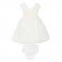 TULLE AND LACE DRESS WITH BACK BOW