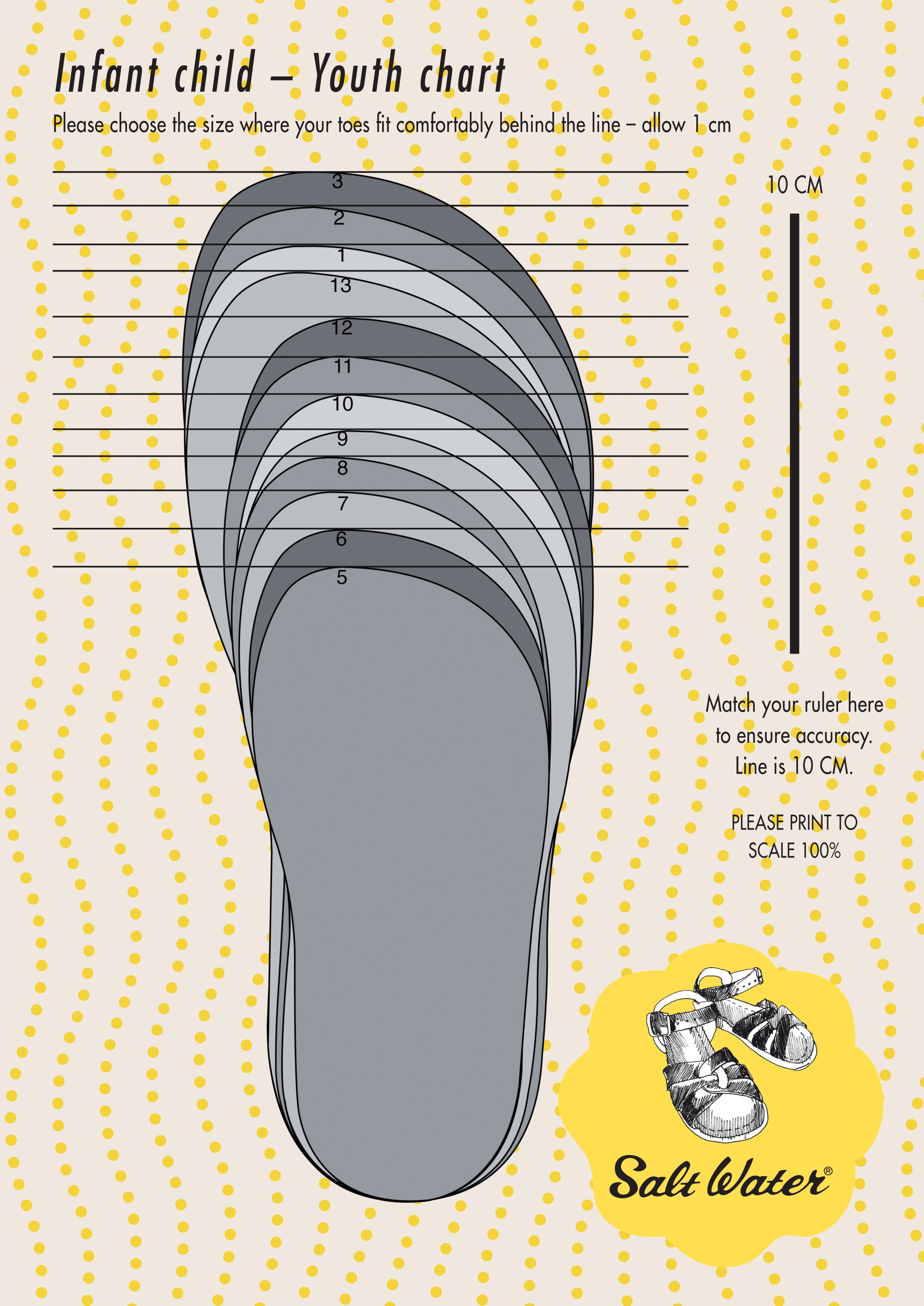 Saltwater By Hoy Size Chart