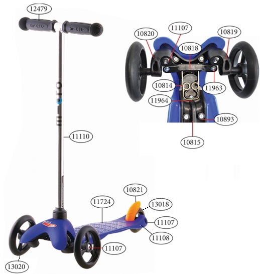 Mini Micro Sporty Parts Diagram